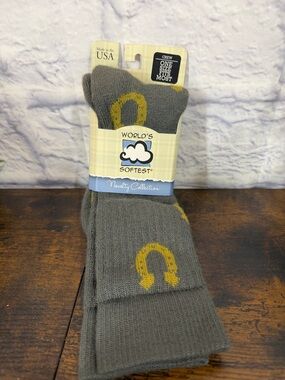 World's Softest Horseshoe Crew Sock- NWT